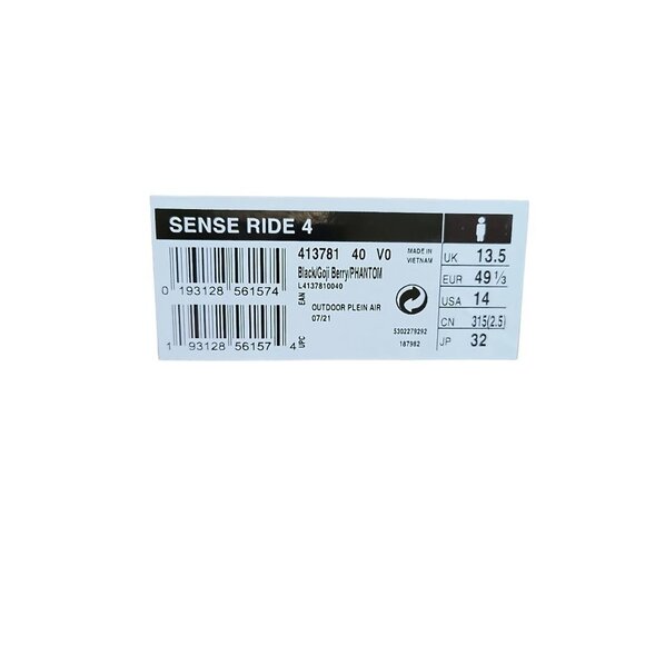 Salomon Sense Ride 4 Black/Goji Berry/Phantom Men's 12.5 NIB‎ - Picture 2 of 7